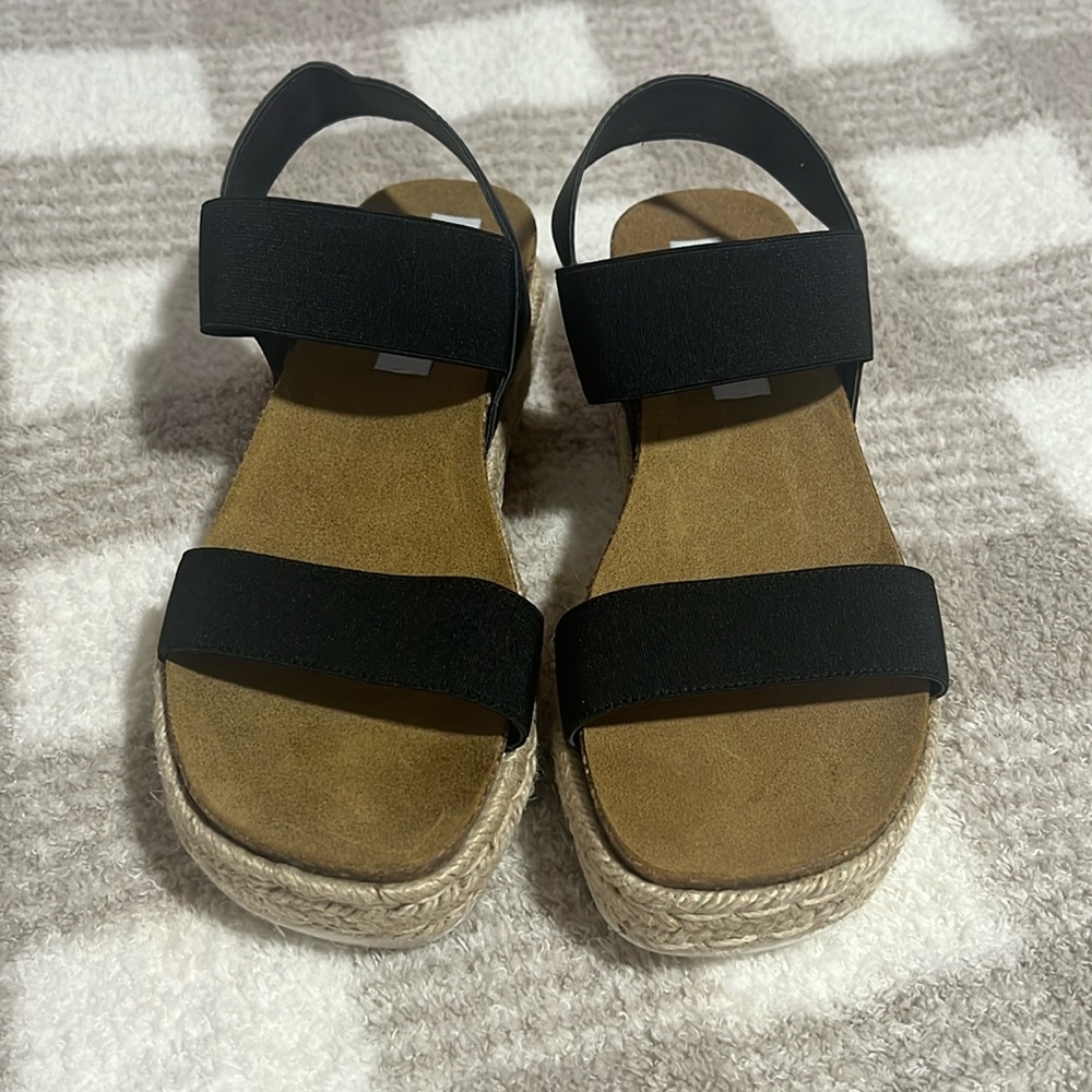 Steve Madden black jaklin sandal